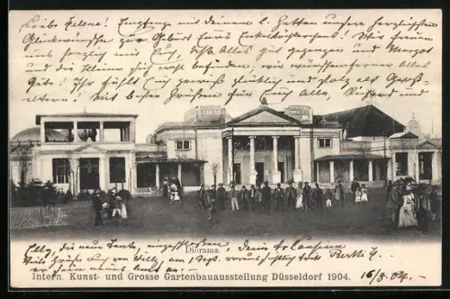AK Düsseldorf, Internationale Kunst- und Gross Gartenbauausstellung 1904, Diorama