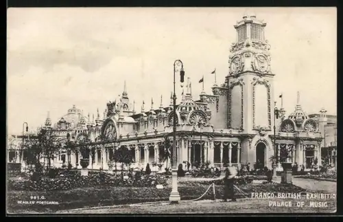 AK London, Franco-British Exhibition, Palace of Music