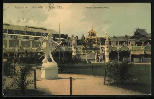 AK Liége, Exposition universelle 1905, Quartier Extrème Orient