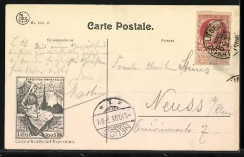 AK Liége, Exposition universelle 1905, Quartier Extrème Orient
