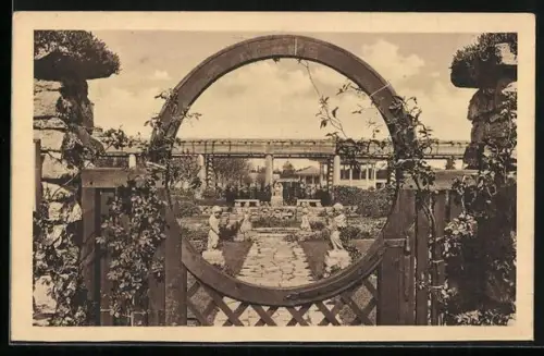AK Breslau, Ausstellung zur Jahrhundertfeier der Freiheitskriege 1913, Hampton Court-Garten