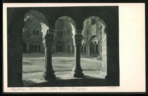 AK Magdeburg, Deutsche Erziehertagung 1933, Kloster Unser Lieben Frauen, Kreuzgang