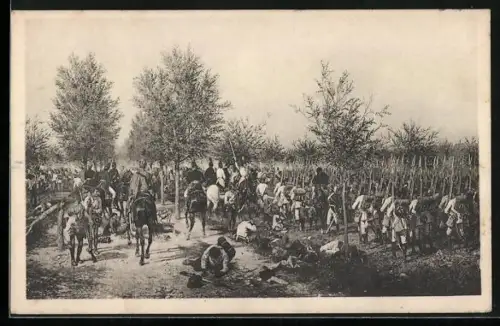 Künstler-AK Erzherzog Karl Ausstellung 1909, Schlacht bei Caldiero 1805