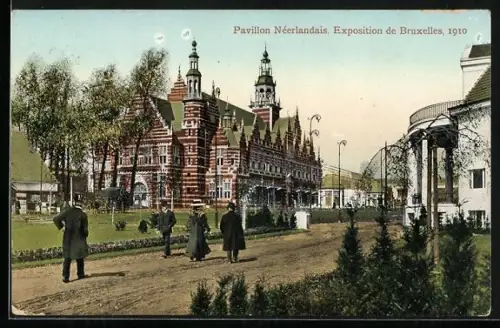 AK Bruxelles, Exposition 1910, Pavillon Neerlandais