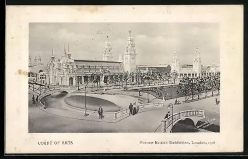 AK London, Franco-British Exhibition 1908, Court of Arts