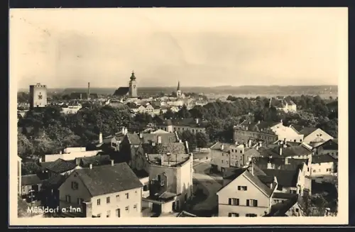 AK Mühldorf a. Inn, Ortsansicht aus der Vogelschau