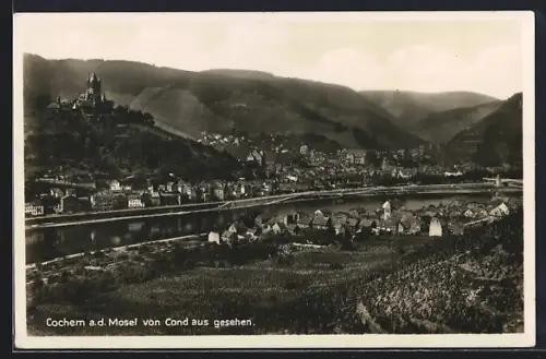 AK Cochem a. d. Mosel, Ortsansicht von Cond aus gesehen