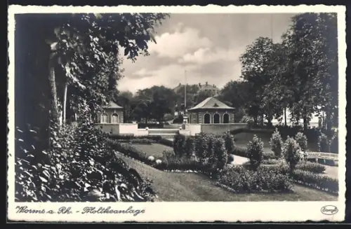 AK Worms a. Rh., Moltkeanlage