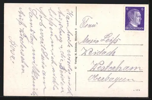 AK Augsburg, Blick in die Fuggerei