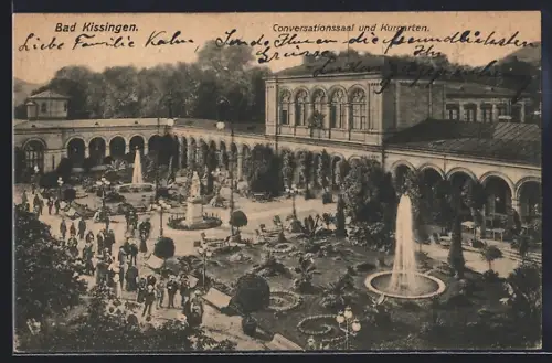 AK Bad Kissingen, Conversationssaal und Kurgarten