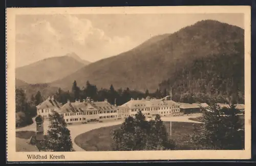 AK Wildbad Kreuth, Ortspartie mit Hotel