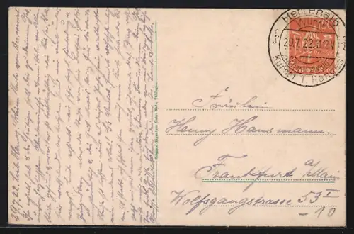 AK Herrenalb, Predigerweg mit Blick auf den Ort