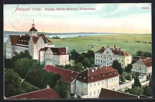 AK Pretzsch, Königliches Militär-Mädchen-Waisenhaus