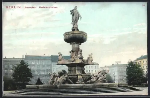 AK Berlin-Tiergarten, Lützowplatz, Herkulesbrunnen