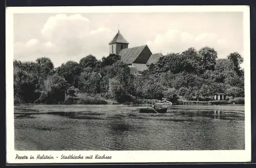 AK Preetz in Holstein, Stadtkirche mit Kirchsee