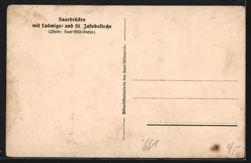 AK Saarbrücken, Ludwigskirche, St. Jakobskirche