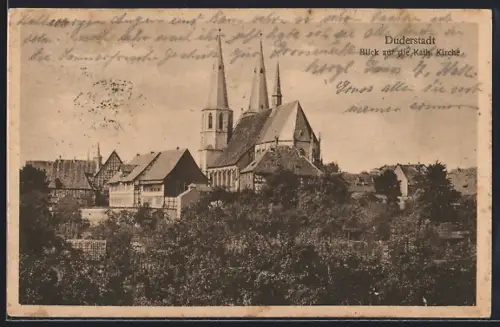 AK Duderstadt, Blick auf die Katholische Kirche
