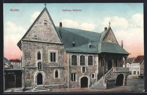 AK Goslar, Rathaus, Südseite