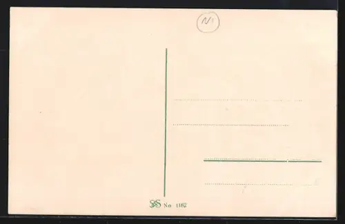 AK Goslar, Teilansicht mit Bergen