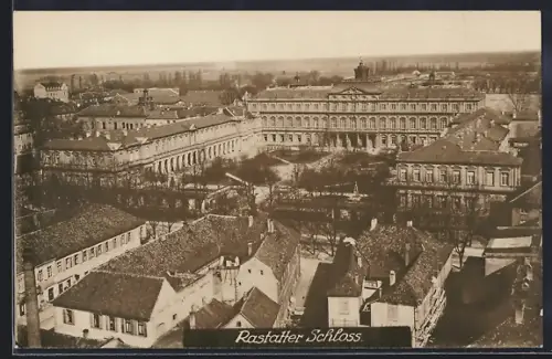 AK Rastatt, Schloss aus der Vogelschau