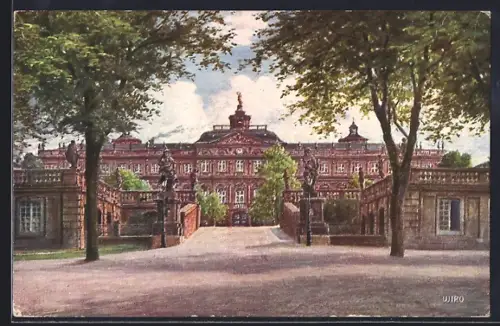 Künstler-AK Rastatt, Das Schloss