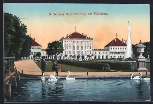 AK München-Nymphenburg, königliches Schloss Nymphenburg