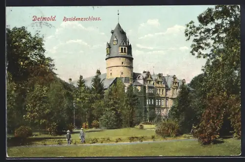 AK Detmold, Residenzschloss mit Park