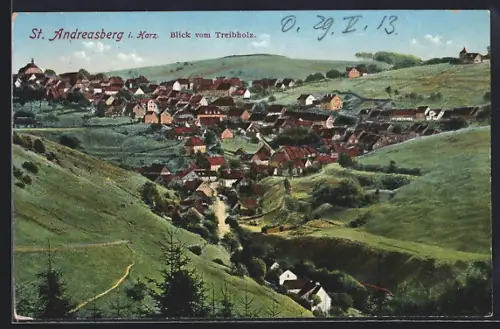 AK St. Andreasberg /Harz, Gesamtansicht vom Treibholz aus