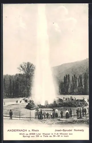 AK Andernach a. Rhein, Insel-Sprudel Namedy