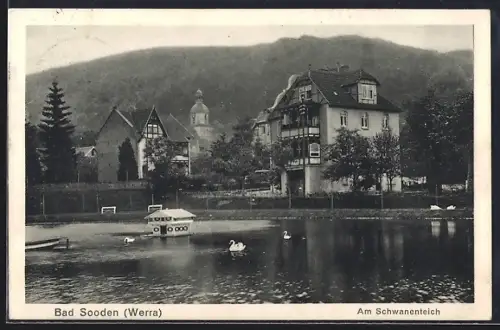 AK Bad Sooden, Partie am Schwanenteich