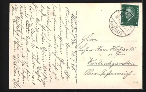 AK Bad Sooden, Partie am Schwanenteich