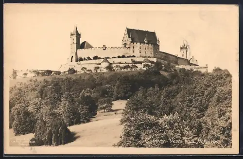 AK Coburg, Veste vom Hofgarten