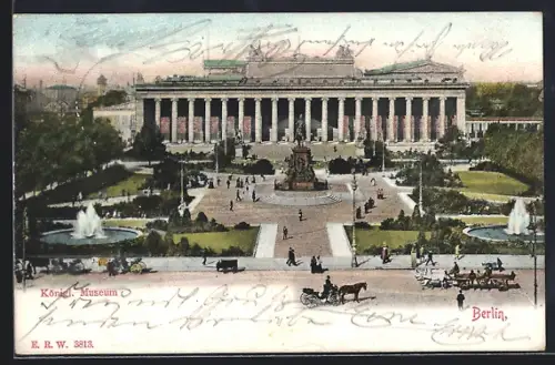 AK Berlin, Kgl. Museum mit Lustgarten von oben