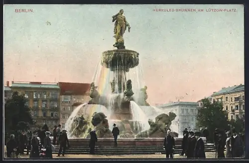 AK Berlin-Tiergarten, Herkules-Brunnen am Lützow-Platz