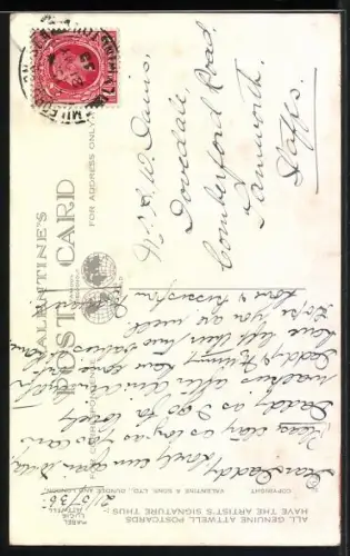 Künstler-AK Mabel Lucie Attwell: Kleinkind schreibt einen Brief, Not a word to the boss...