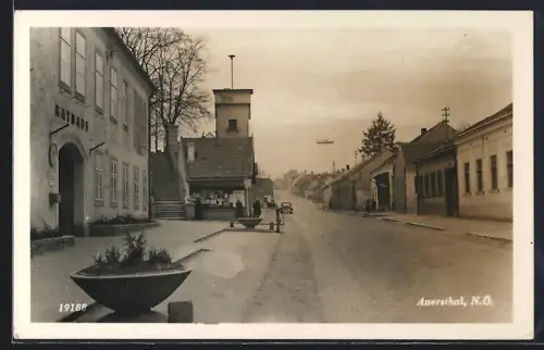 AK Auersthal /N. Ö., Partie am Rathaus