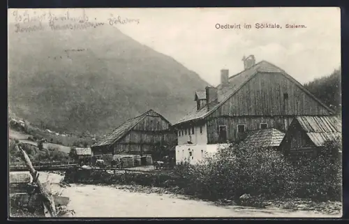 AK St. Nikolai / Sölktal, Partie am Gehöft Oedtwirt