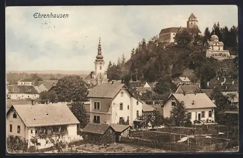 AK Ehrenhausen, Ortsansicht mit Kirche