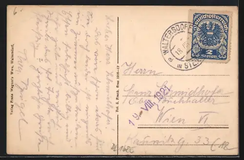 AK Waltersdorf /Steiermark, Bahnhofstrasse, Villen Lang