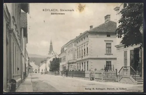 AK Köflach /Steiermark, Blick in die Bahnhofstrasse