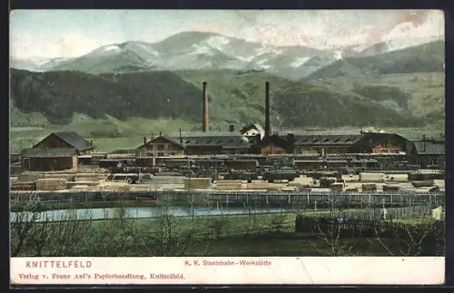 AK Knittelfeld, K. K. Staatsbahn-Werkstätte