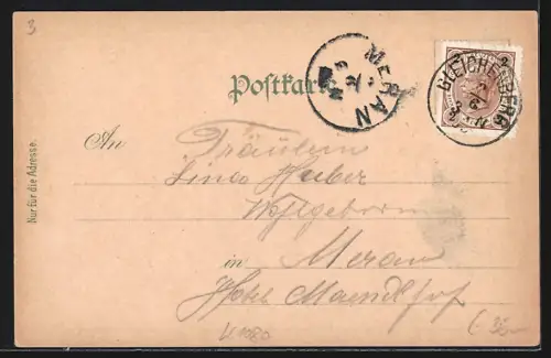 Lithographie Gleichenberg, Hotel Schweizerei, Wickenburg Denkmal, Schloss, Constantins-Quelle, Vereins-Restauration