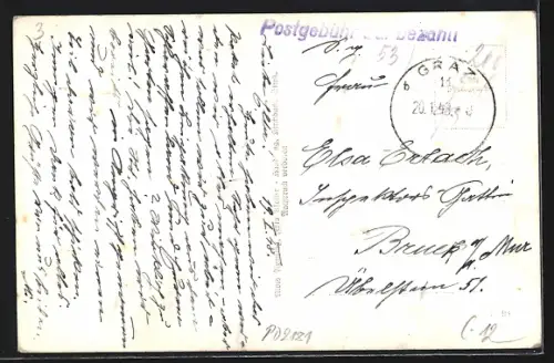 AK Jagerberg, Ortspartie mit Kirche