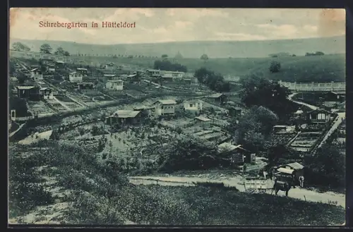 AK Hütteldorf, Schrebergärten aus der Vogelschau