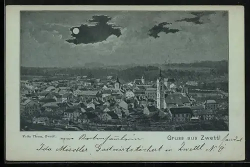 AK Zwettl, Blick über die Dächer