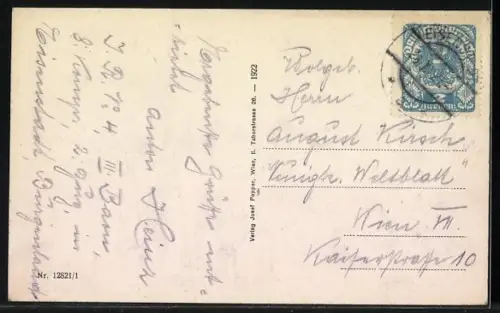 AK Eisenstadt, Panoramablick über die Ortschaft