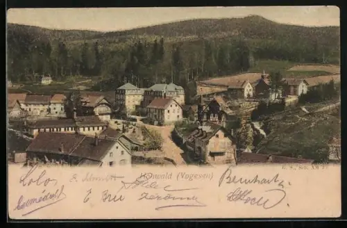 AK Hohwald, Ortspartie von oben gesehen