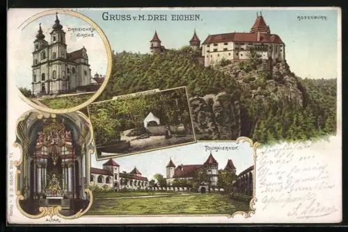 AK Rosenburg, Maria Drei Eichen, Turnierhof, Bründl Dreieichen