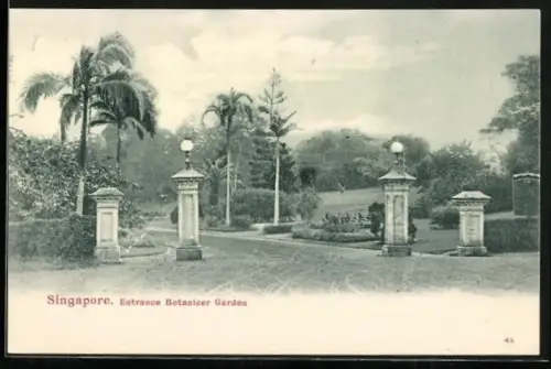 AK Singapur, Eingang zum Botanischen Garten