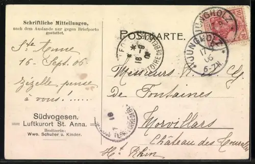 AK St. Anna, Waldpartie, Wallfahrtskirche Thierenbach, Gesamtansicht